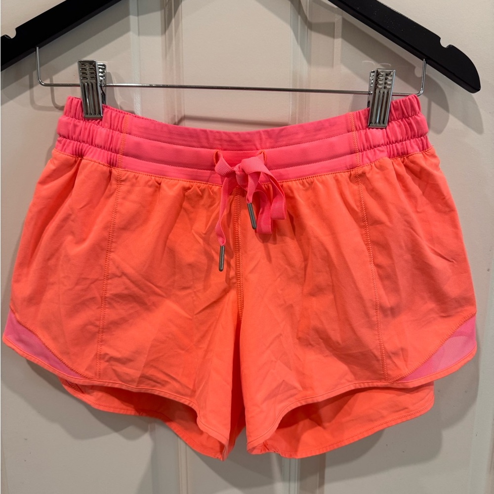 Lululemon coral running shorts size 6 EUC - Picture 4 of 8